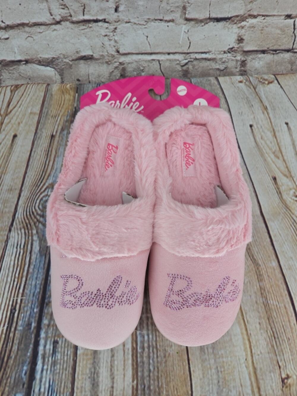 Barbie Slippers Slide-In Size Women's Large Size 8-9 NEW